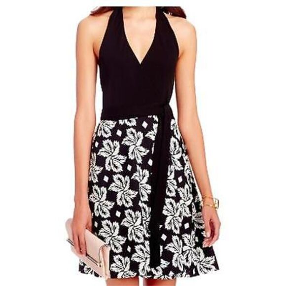 Diane Von Furstenberg Amelia Halter Wrap Around Dress, Size Women's 0 - Picture 1 of 9
